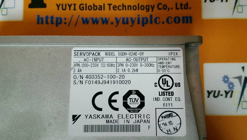 YASKAWA SGDH-02AE-OY SERVOPACK 200V - PLC DCS SERVO Control MOTOR